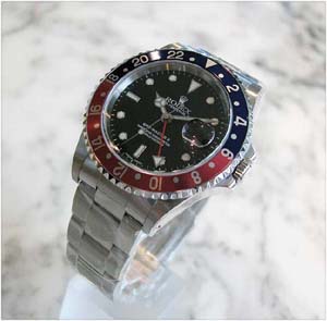 ロレックススーパーコピー GMT マスターII 1710 青＆赤ベゼル-case（40mm)