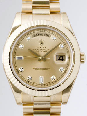 ロレックススーパーコピー ROLEX デイデイトII 218238A プレジデントブレス シャンパン