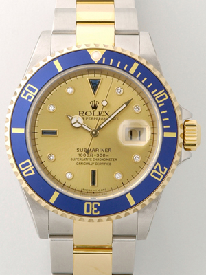 ロレックススーパーコピー ROLEX サブマリーナ デイト 16613SG シャンパン 自動巻