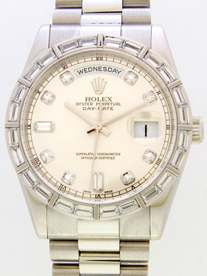 ロレックススーパーコピー ROLEX デイデイト 118366A プレジデントブレス シルバー