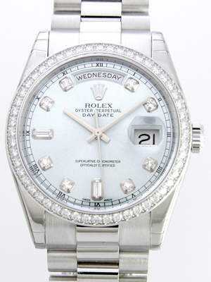 ロレックススーパーコピー ROLEX デイデイト 118346A プレジデントブレス アイスブルー