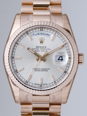 ロレックススーパーコピー ROLEX デイデイト 118235F プレジデントブレス シルバー 自動巻