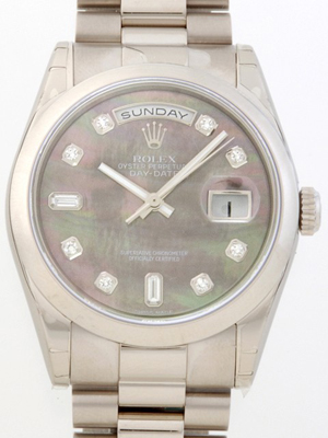 ロレックススーパーコピー ROLEX デイデイト 118209NCA プレジデントブレス ブラックシェル