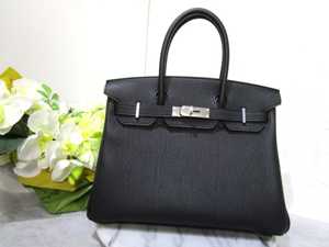 エルメススーパーコピー HERMES バーキン30トゴ黒シルバー金具 T刻印 hermes-035