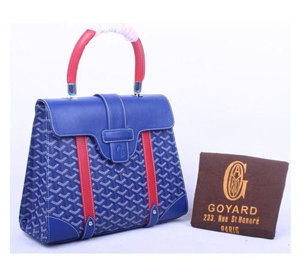 ゴヤールスーパーコピー バッグ サイゴンMM ブルー×レッド系 GOYARD-056