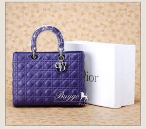 DIOR/ディオールスーパーコピー ブルー カナージュハンドバッグ VRB44513 DIOR