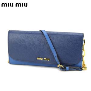 ミュウミュウスーパーコピー miu miu 長財布 ブルー 5M1290MAD-BIC-MAREA-COB