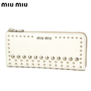 ミュウミュウスーパーコピー miu miu L字ファスナー長財布 ホワイト 5M1183MAD-BOR-BIANCO