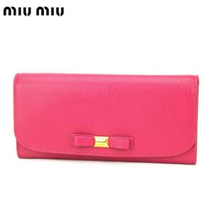 ミュウミュウスーパーコピー miu miu 長財布 ペオニアピンク ラムスキン 5M1109MAD-FIO-PEONIA