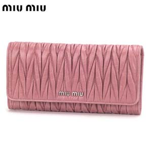 ミュウミュウスーパーコピー miu miu 長財布 ピンク ナッパレザー 5M1109MATE-LUX-LOTO