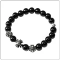 クロムハーツ ブレスレット ブレスレット?ビード?8MM?V13?ブラックオニキス?CHプラス?ボール/スモールCHプラス?ボール CB90