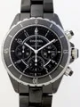 シャネル j12 H0940 41mm クロノグラフ ブラックセラミックブレス ブラック