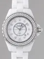 シャネル j12 H1628 33mm ホワイトセラミックブレス 12Pダイヤ