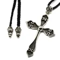 クロムハーツ ラージスペードクロス/ Large Spade Cross Pendant w/Leather chp62