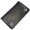 クロムハーツスーパーコピー1 ZIP Wallet BK/Celtic １ZIPウォレット ブラックレザー/ケルティックボタン chw24