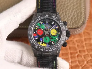 ロレックス デイトナ WWFの工場製品 RX-160 Cal.7750 ムーブメント搭載 カーボン メンズ 自動巻き