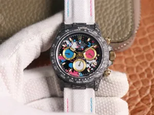 ロレックス デイトナ WWFの工場製品 RX-163 Cal.7750 ムーブメント搭載 カーボン メンズ 自動巻き