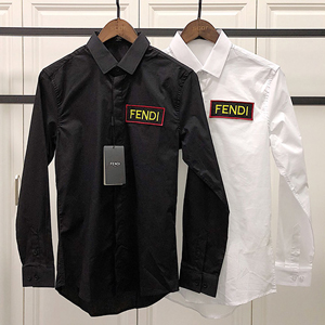 FENDI (フェンディスーパーコピー) logo insignia embroidery Casual Yシャツ FD050