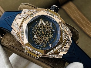 HUBLOT ウブロスーパーコピー ビッグ·バン ウニコ サンブルーⅡ キングゴールド パヴェ 418.OX.5108.RX.1604.MXM20