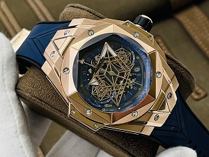 HUBLOT ウブロスーパーコピー ビッグ·バン ウニコ サンブルーⅡ キングゴールド パヴェ 418.OX.5108.RX.MXM20