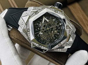 HUBLOT ウブロスーパーコピー ビッグ·バン ウニコ サンブルーⅡ キングゴールド パヴェ 418.NX.1107.RX.1604.MXM20