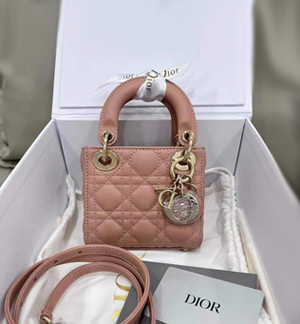 ディオール  LADY DIOR マイクロバッグ ピンク（S0856ONGE_M49P）