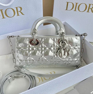 ディオール DIOR OR LADY D-JOY ハンドバッグ シルバー（M0613PBEP_M090）