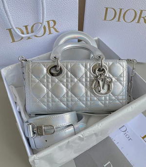 ディオール トランペットDIOR LADY D-JOYハンドバッグ シルバー（M0613PNHN_M090）