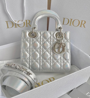 ディオール DIOR OR MY ABCDIOR LADY DIOR スモールバッグ シルバー（M0538PNHN_M090）