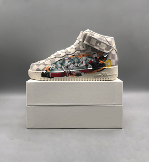 ナイキ x ルイヴィトン Air Force 1 Mid ミドル丈カジュアルシューズ スーパーコピー 1A9VE6