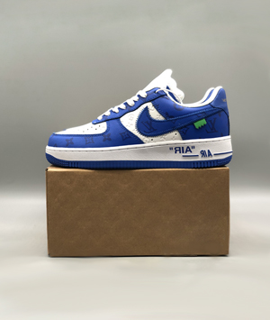 ナイキ x ルイヴィトン Air Force 1 Low By Virgil Abloh White blue カジュアルシューズ スーパーコピー 1A9VAO