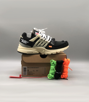 ナイキ オフホワイト エアプレスト ブラック ザテン カジュアルスニーカー AA3830-001（NIKE Air Presto Off-White Black The Ten 10）スーパーコピー