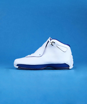 ナイキ エアジョーダン18 レトロ ホワイト スポーツロイヤル スニーカー AA2494-106 （Nike Air Jordan 18 Retro White Sport Royal） スーパーコピー