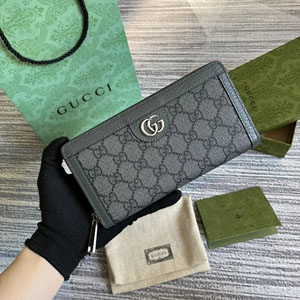 GUCCI / グッチ スーパーコピー〔オフィディア〕ジップアラウンドウォレット グレー（706844 UULBN 1244）