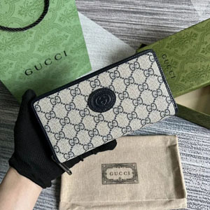 GUCCI / グッチ スーパーコピー インターロッキングG ラウンドジップ 長財布（673003 K9GSN 4075）