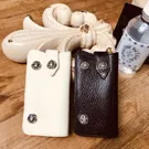 クロムハーツ クロスボタン レザーキーケース キーフック付き CHY003