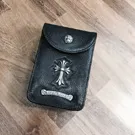 クロムハーツ シガーレットケース 小物入れ レザー 本革 黒 CHK007