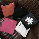 クロムハーツ フォン ショルダーバッグ ポシェット レザー ホワイト シルバー CHB003