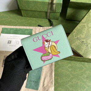 グッチ スーパーコピー 701009 GUCCI＆スター ばなにゃ プリント カードケース