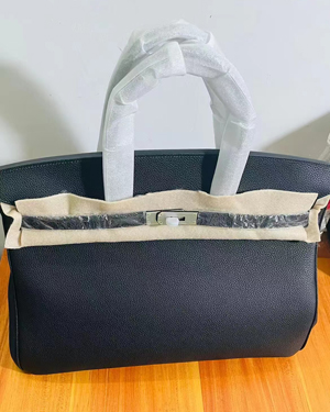 エルメススーパーコピー バーキン40ｃｍ黒色 トゴ  シルバー金具 hermes-030-02