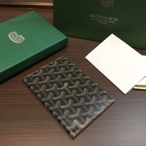 ゴヤール スーパーコピー GOYARD グルネル パスポートケース ブラック×ブラウン（GRENELPMLTY01CL03X）