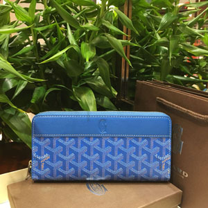 ゴヤール スーパーコピー GOYARD マティニョンGM ウォレット ブルー 長財布007