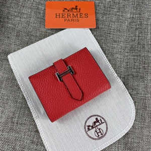 HERMES エルメス スーパーコピー Bearn mini（ベアン ミニ）財布 ルージュ ド クール ライチパター(H080166CKS3)