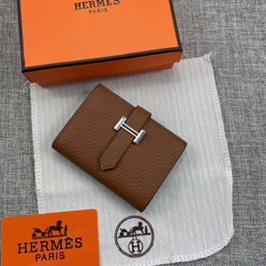 HERMES エルメス スーパーコピー Bearn mini（ベアン ミニ）財布 ブラウンライチパターン(H039796CK37)