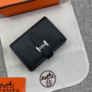 HERMES エルメス スーパーコピー Bearn mini（ベアン ミニ）財布 ブラック(H039796CK89)