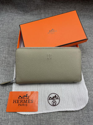 HERMES エルメス スーパーコピー クラシック 長財布 牛革 グレー 035