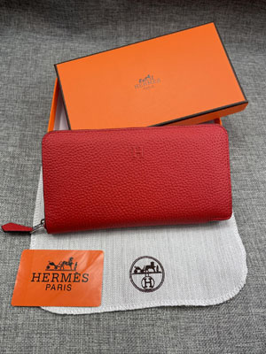 HERMES エルメス スーパーコピー クラシック 長財布 牛革 レッド 036