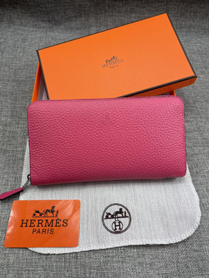 HERMES エルメス スーパーコピー クラシック 長財布 牛革 ローズレッド 037