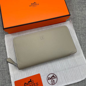 HERMES エルメス スーパーコピー クラシック 長財布 牛革 グレー 042