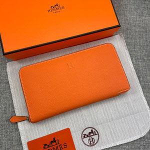 HERMES エルメス スーパーコピー クラシック 長財布 牛革 オレンジ 047